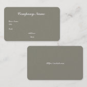 Carte de visite professionnelle modèle blanc de ba (Devant / Derrière)