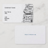 Carte de visite professionnelle modèle blanc de ba (Devant / Derrière)