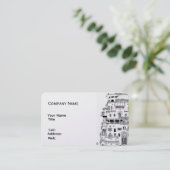 Carte de visite professionnelle modèle blanc de ba (Debout devant)