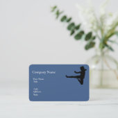 Carte de visite professionnelle modèle blanc kick (Debout devant)