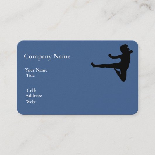 Carte de visite professionnelle modèle blanc kick (Devant)