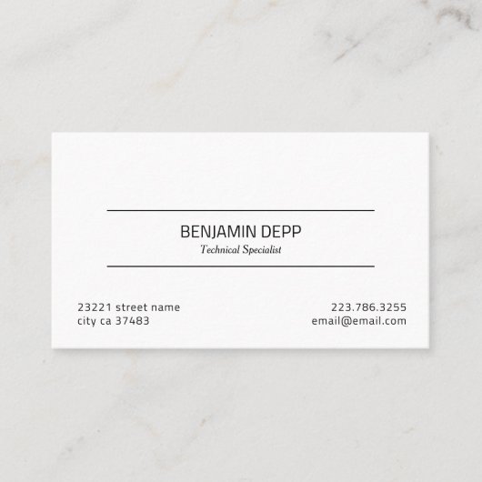 Carte de visite professionnelle moderne (Devant)