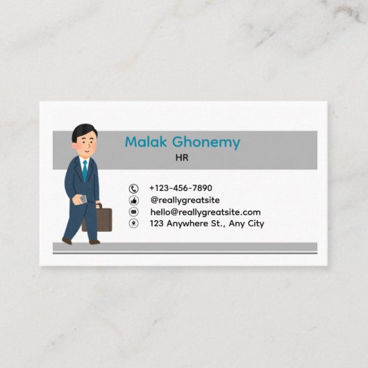 Carte de visite professionnelle moderne  (Devant)