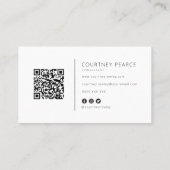 Carte de visite professionnelle moderne avec code (Dos)
