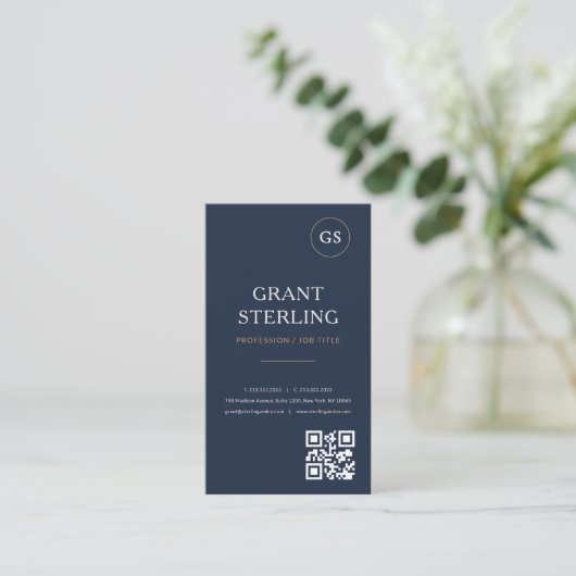 Carte de visite professionnelle moderne avec code (Debout devant)