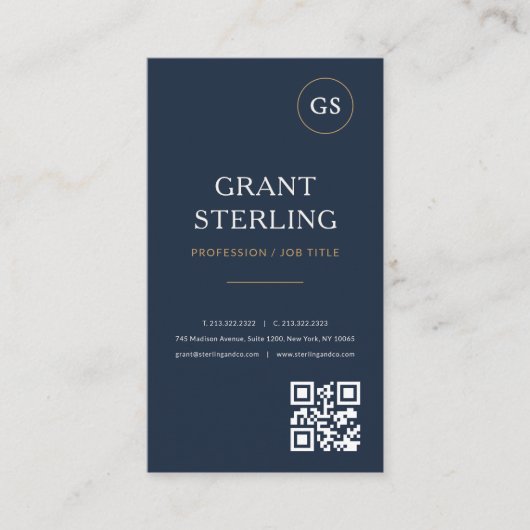 Carte de visite professionnelle moderne avec code  (Devant)