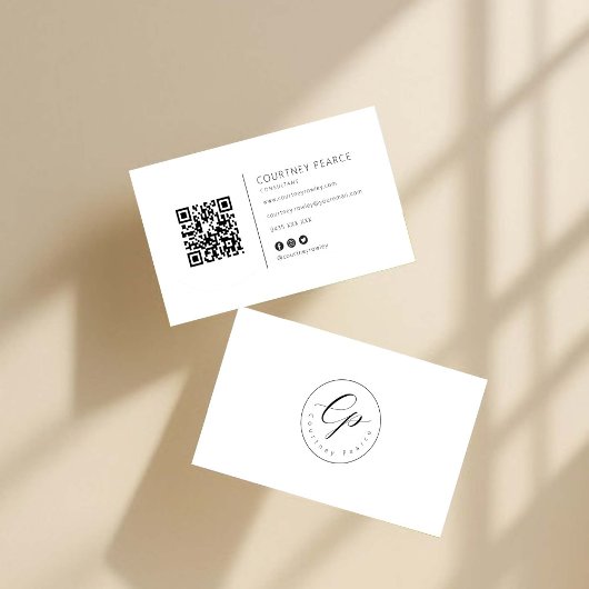 Carte de visite professionnelle moderne avec code