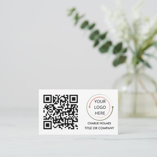 Carte de visite professionnelle moderne avec code (Debout devant)