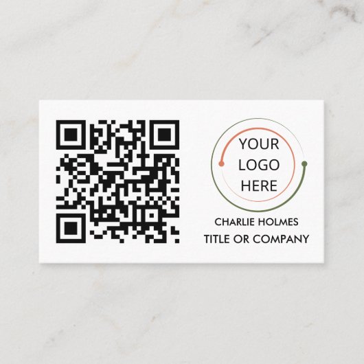 Carte de visite professionnelle moderne avec code (Devant)