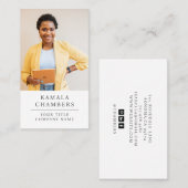 Carte de visite professionnelle moderne avec photo (Devant / Derrière)