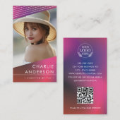 Carte de visite professionnelle moderne avec photo (Devant / Derrière)