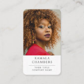 Carte de visite professionnelle moderne avec photo (Devant)