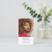 Carte de visite professionnelle moderne avec photo (Debout devant)