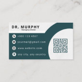 Carte de visite professionnelle moderne avec QR co (Dos)