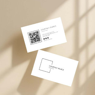 Carte de visite professionnelle moderne avec QR co