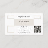 Carte de visite professionnelle moderne avec QR co (Dos)