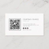 Carte de visite professionnelle moderne avec QR co (Dos)