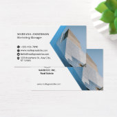 Carte de visite professionnelle moderne bleu et bl (Bureau)