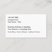 Carte de visite professionnelle moderne de service (Dos)