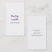 Carte De Visite Professionnelle Moderne Écran à cheveux manuscrit (Devant / Derrière)