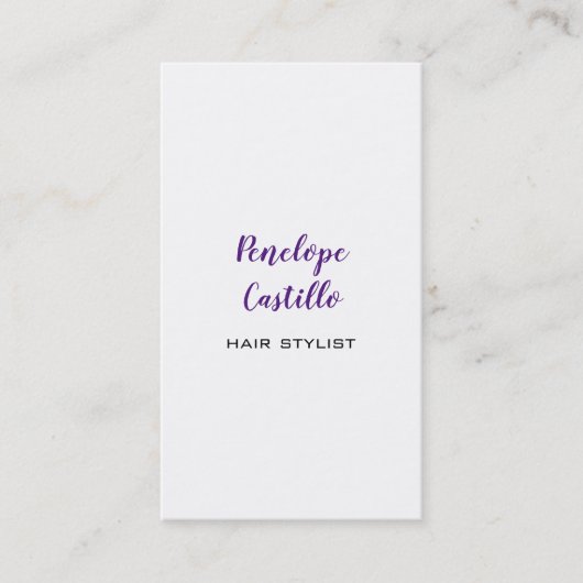 Carte De Visite Professionnelle Moderne Écran à cheveux manuscrit (Devant)