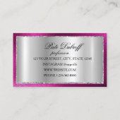 Carte De Visite Professionnelle Moderne Entreprise Brosses Argent (Dos)