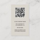 Carte de visite professionnelle moderne et minimal (Dos)
