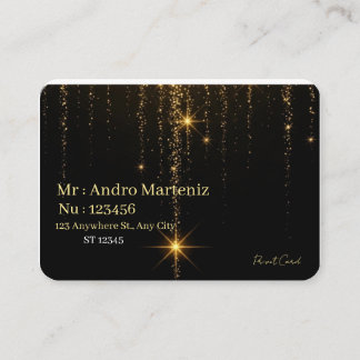 Carte de visite professionnelle moderne luxe noir