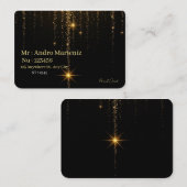 Carte de visite professionnelle moderne luxe noir (Devant / Derrière)