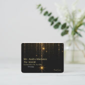 Carte de visite professionnelle moderne luxe noir (Debout devant)