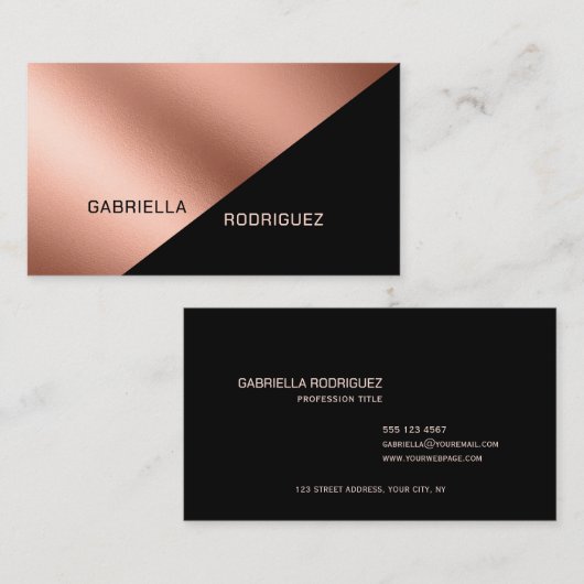 Carte de Visite Professionnelle Moderne Minimalist (Devant / Derrière)