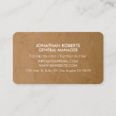 Carte de visite professionnelle moderne minimalist (Dos)