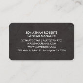 Carte de visite professionnelle moderne minimalist (Dos)