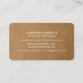 Carte de Visite Professionnelle Moderne Minimalist (Dos)