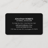 Carte de visite professionnelle moderne minimalist (Dos)