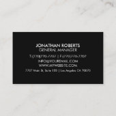Carte de visite professionnelle moderne minimalist (Dos)