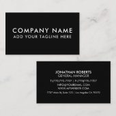 Carte de visite professionnelle moderne minimalist (Devant / Derrière)