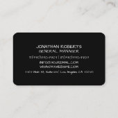 Carte de visite professionnelle moderne minimalist (Dos)