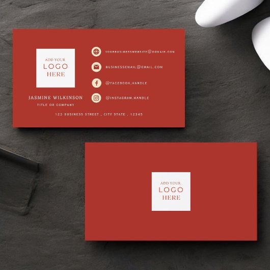 Carte de visite professionnelle moderne minimalist