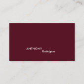 Carte de Visite Professionnelle Moderne Minimalist (Devant)
