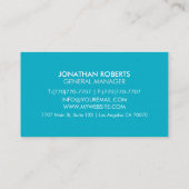 Carte de Visite Professionnelle Moderne Minimalist (Dos)