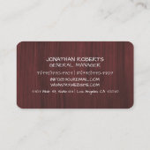 Carte de Visite Professionnelle Moderne Minimalist (Dos)