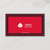 Carte de visite professionnelle moderne rouge et n (Devant)