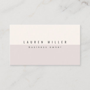 Carte de visite professionnelle moderne Taupe & Bl