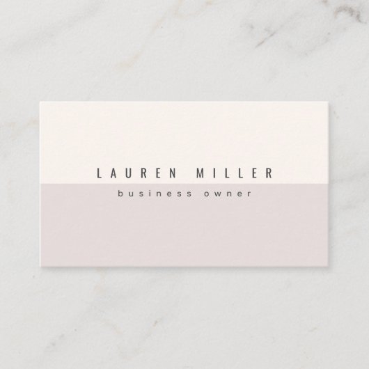 Carte de visite professionnelle moderne Taupe & Bl (Devant)