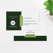 Carte de visite professionnelle moderne verte et b (Bureau)