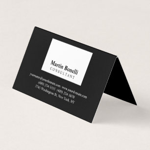 Carte de visite professionnelle moderniste noir bl