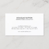 Carte de visite professionnelle monogramme comptab (Dos)