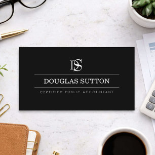 Carte de visite professionnelle monogramme comptab