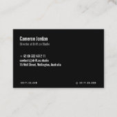 Carte de visite professionnelle Monogramme Noir (Devant)